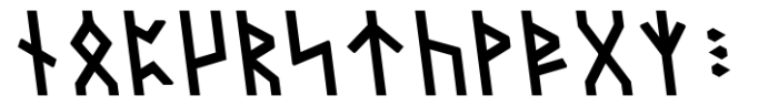 Dvarlin Staves Branch Bold Slant Font LOWERCASE