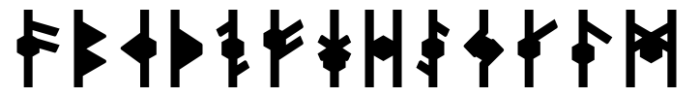 Dvarlin Staves Branch Bold Font UPPERCASE