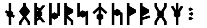 Dvarlin Staves Branch Bold Font UPPERCASE