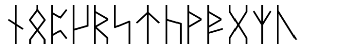 Dvarlin Staves Branch Light Font LOWERCASE