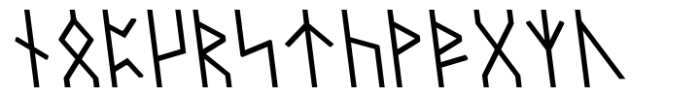 Dvarlin Staves Branch Regular Slant Font LOWERCASE