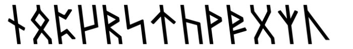 Dvarlin Staves Branch Semibold Slant Font LOWERCASE