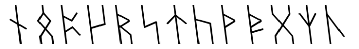 Dvarlin Staves Remnant Light Slant Font LOWERCASE