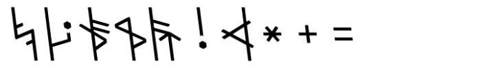 Dvarlin Staves Remnant Regular Slant Font OTHER CHARS
