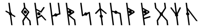 Dvarlin Staves Remnant Regular Slant Font UPPERCASE