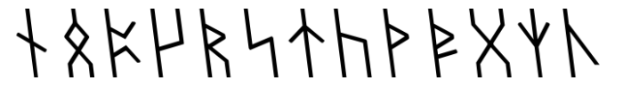 Dvarlin Staves Remnant Regular Slant Font LOWERCASE