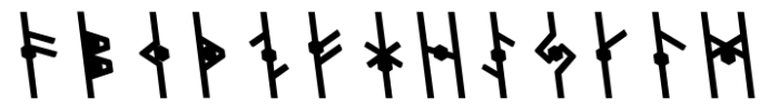 Dvarlin Staves Remnant Semibold Slant Font UPPERCASE