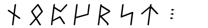Dvarlin Staves Root Light Italic Font LOWERCASE