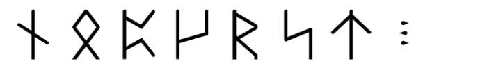 Dvarlin Staves Root Light Font LOWERCASE