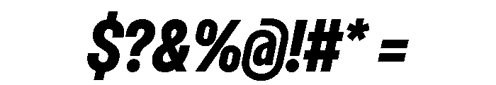 Dwight CondensedBoldItalic Font OTHER CHARS