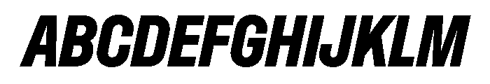 Dwight CondensedBoldItalic Font UPPERCASE