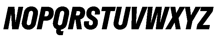 Dwight CondensedBoldItalic Font UPPERCASE