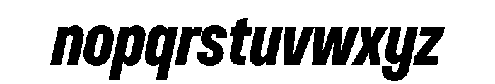 Dwight CondensedBoldItalic Font LOWERCASE