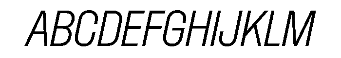 Dwight CondensedLightItalic Font UPPERCASE