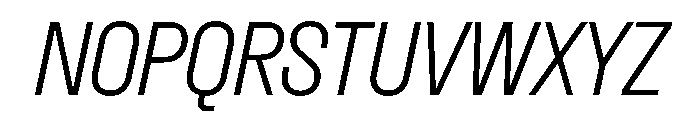 Dwight CondensedLightItalic Font UPPERCASE