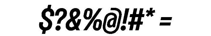Dwight CondensedMediumItalic Font OTHER CHARS