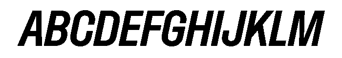 Dwight CondensedMediumItalic Font UPPERCASE
