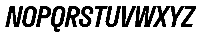 Dwight CondensedMediumItalic Font UPPERCASE