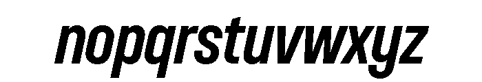 Dwight CondensedMediumItalic Font LOWERCASE