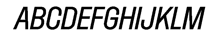 Dwight CondensedRegularItalic Font UPPERCASE