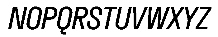 Dwight CondensedRegularItalic Font UPPERCASE