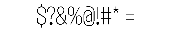 Dwight CondensedThin Font OTHER CHARS