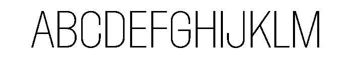 Dwight CondensedThin Font UPPERCASE