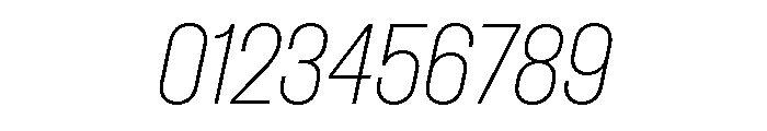 Dwight CondensedThinItalic Font OTHER CHARS
