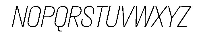Dwight CondensedThinItalic Font UPPERCASE