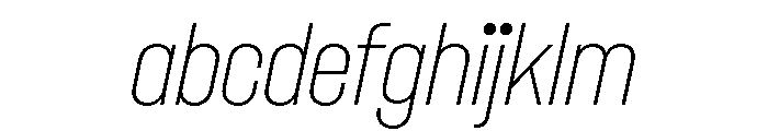 Dwight CondensedThinItalic FONT