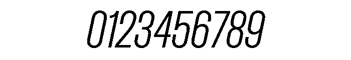 Dwight ExtraCondensedLightItalic Font OTHER CHARS
