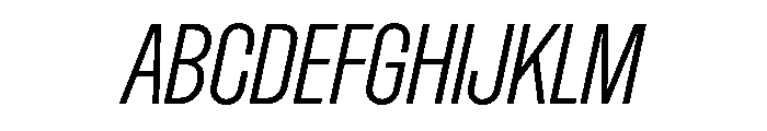 Dwight ExtraCondensedLightItalic Font UPPERCASE