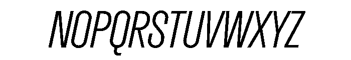 Dwight ExtraCondensedLightItalic Font UPPERCASE