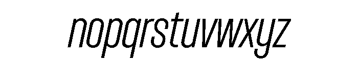 Dwight ExtraCondensedLightItalic Font LOWERCASE