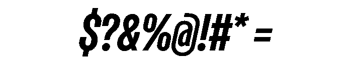 Dwight ExtraCondensedMediumItalic Font OTHER CHARS