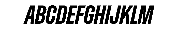 Dwight ExtraCondensedMediumItalic Font UPPERCASE