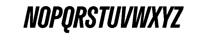 Dwight ExtraCondensedMediumItalic Font UPPERCASE