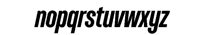 Dwight ExtraCondensedMediumItalic Font LOWERCASE