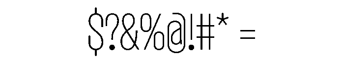 Dwight ExtraCondensedThin Font OTHER CHARS