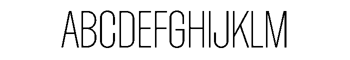 Dwight ExtraCondensedThin Font UPPERCASE