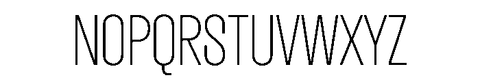 Dwight ExtraCondensedThin Font UPPERCASE