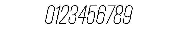 Dwight ExtraCondensedThinItalic Font OTHER CHARS