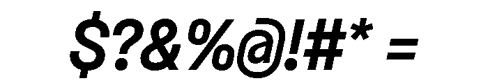 Dwight NarrowMediumItalic Font OTHER CHARS