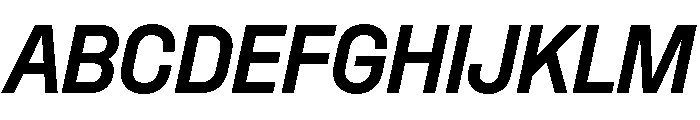 Dwight NarrowMediumItalic Font UPPERCASE