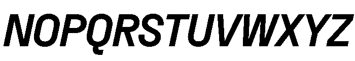 Dwight NarrowMediumItalic Font UPPERCASE