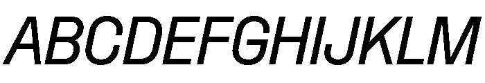 Dwight NarrowRegularItalic Font UPPERCASE