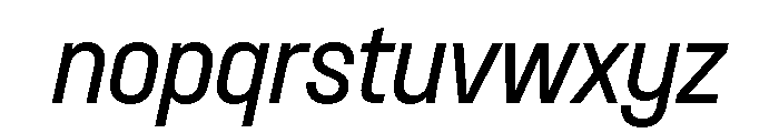 Dwight NarrowRegularItalic Font LOWERCASE