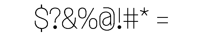 Dwight NarrowThin Font OTHER CHARS