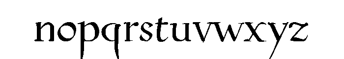 Dwiggins Uncial Font LOWERCASE