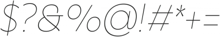 DX-Rigraf Thin Italic otf (100) Font OTHER CHARS